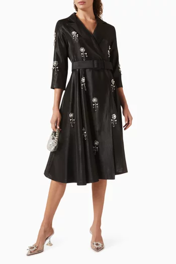 Crystal-embellished Dress in Cotton