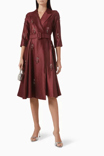 Crystal-embellished Dress in Cotton