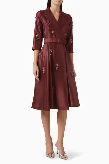 Crystal-embellished Dress in Cotton