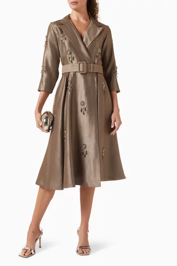 Crystal-embellished Dress in Cotton