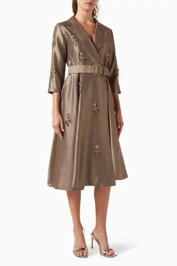 Crystal-embellished Dress in Cotton