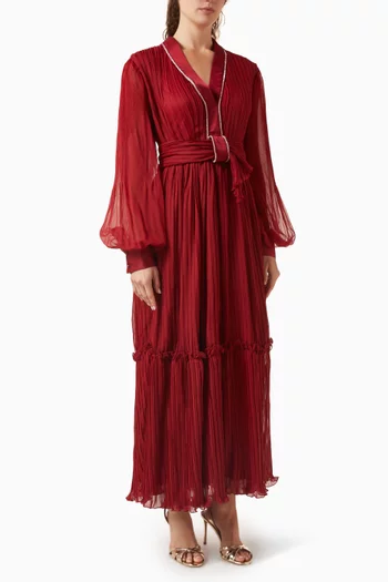 فستان بطبقات متعددة وحزام