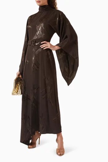 Asymmetric Belted Dress