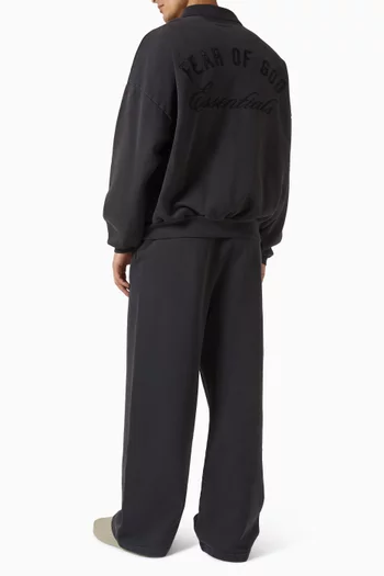 Embroidered Classic Polo Sweatshirt in Cotton