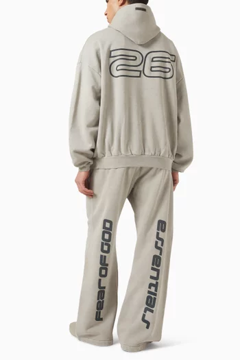 كنزة رياضية بغطاء رأس بتصميم التسعينيات صوف قطني