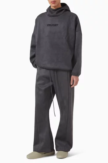 كنزة بغطاء رأس بتصميم عصري صوف بملمس شمواه