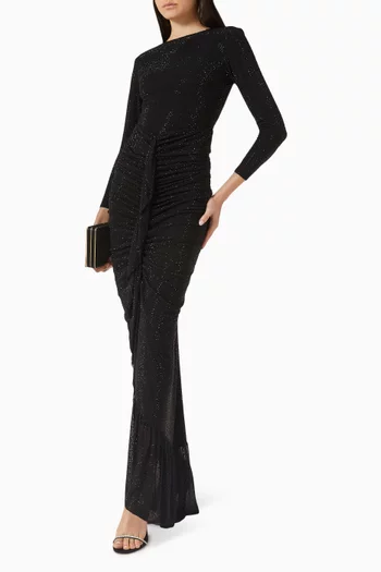 Ruched Dress in Lurex-jersey