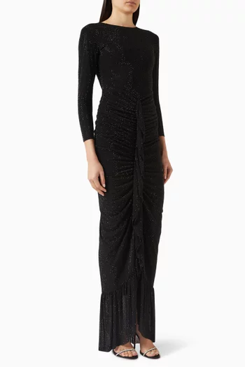 Ruched Dress in Lurex-jersey