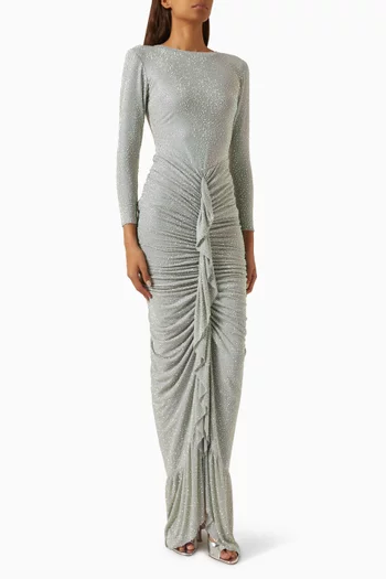 Ruched Dress in Lurex-jersey