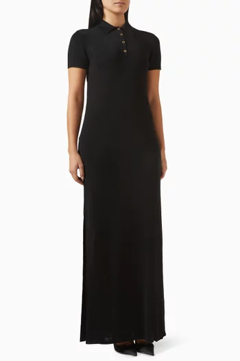 فستان بظهر مكشوف ومنسوج من فيسكوز