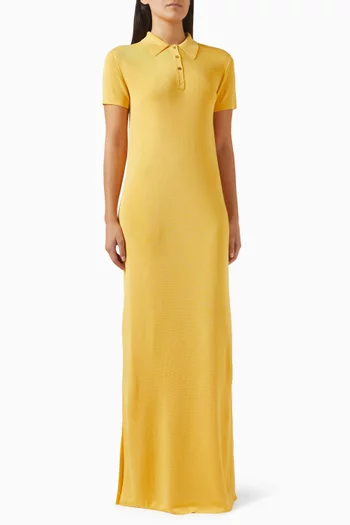 فستان بظهر مكشوف ومنسوج من فيسكوز