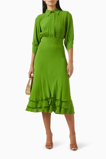 فستان بكشكش جورجيت