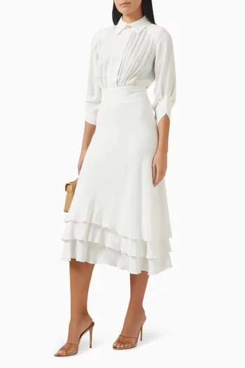 فستان بكشكش جورجيت