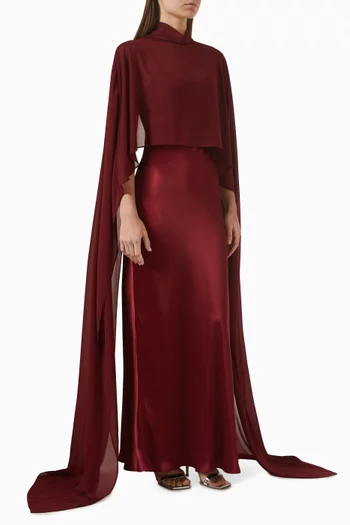 Almeria Cape Maxi Dress