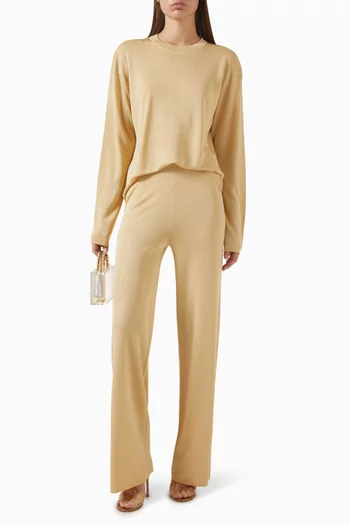 بلوزة سادين منسوجة