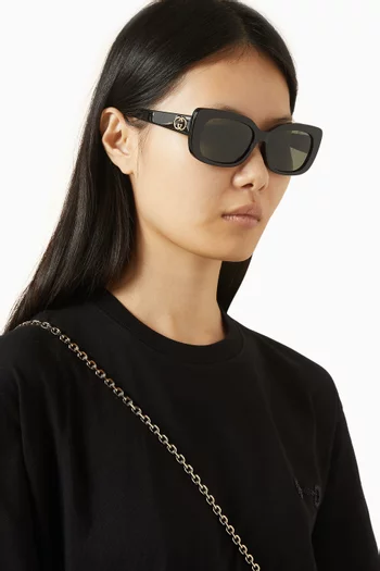 Rectangular Sunglasses in Acetate