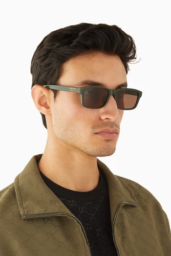 Rectangular Sunglasses in Acetate