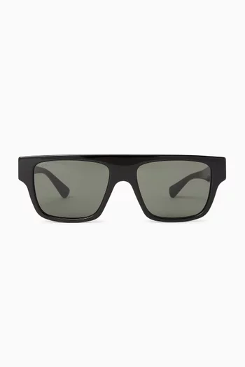 Rectangular Sunglasses in Acetate