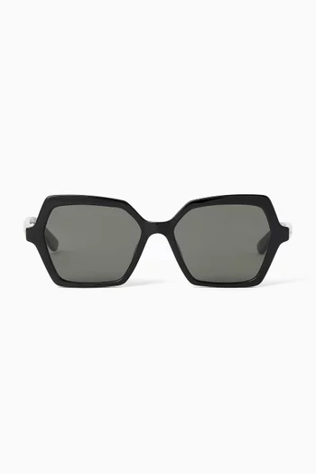 Oversized Square Sunglasses in Acetate