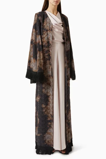 طقم كاب لايا مزين بنقشة