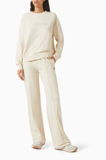 سويت شيرت مطرز بشعار الماركة قطن