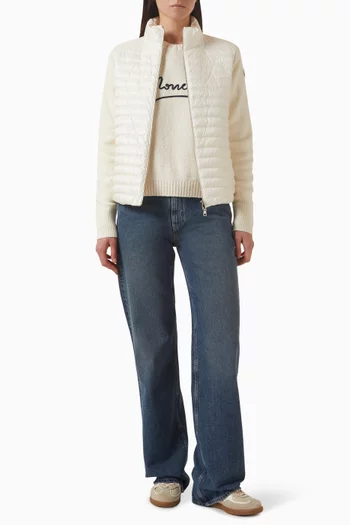 Down-filled Knit Cardigan