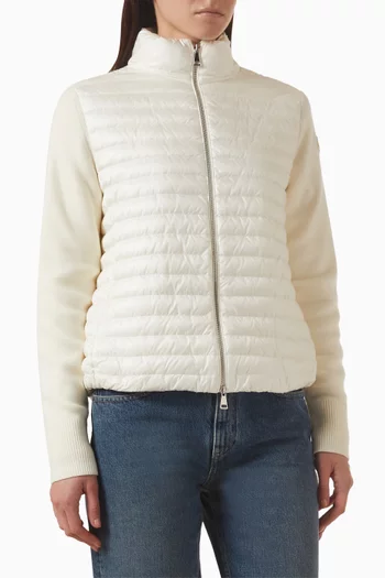 Down-filled Knit Cardigan