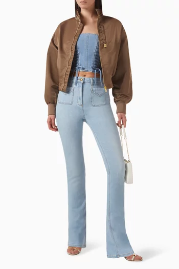 جاكيت بومبر بقصة فضفاضة نايلون