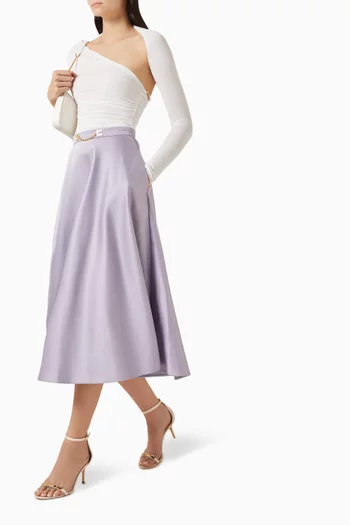 Midi Skirt in Duchess-satin