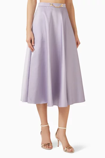 Midi Skirt in Duchess-satin
