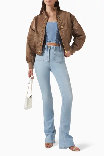 بلوزة بلا حمالات دينم