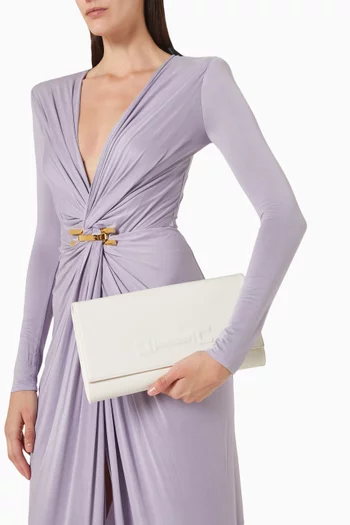 كلاتش بشعار الماركة البارز جلد