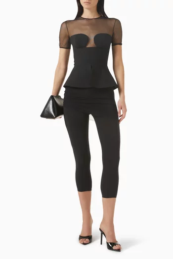 Peplum Top in Wool-blend