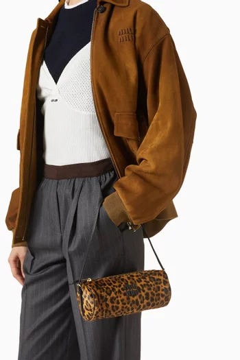Pouch in Leopard-printed Calf-hair