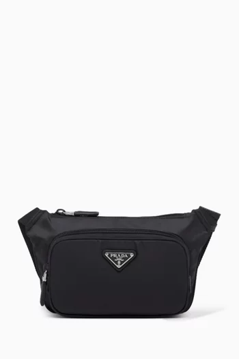 حقيبة كروس نايلون معاد تدويره وجلد سافيانو