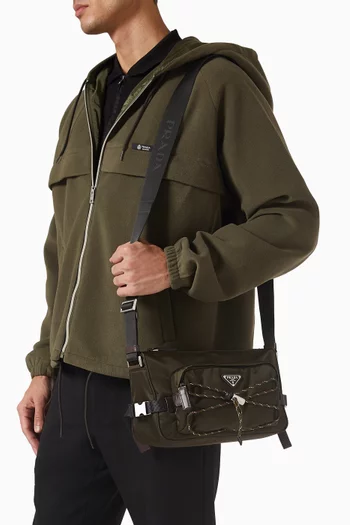 Speedrock Shoulder Bag in Re-Nylon & Leather