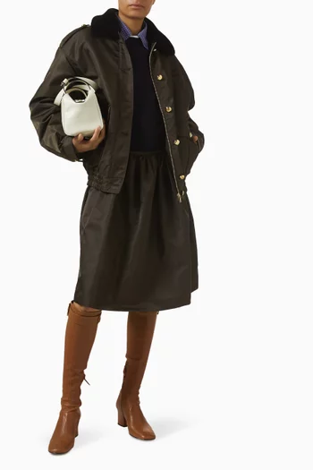 تنورة قصيرة قماش غازار معالج