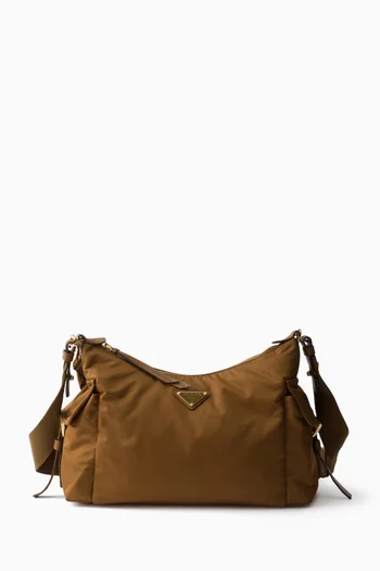 حقيبة إكسبلور كبيرة نايلون معاد تدويره وجلد