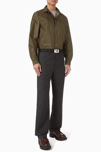 قميص بأكمام طويلة نايلون معاد تدويره