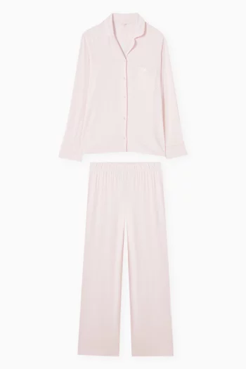 Sleep Long Sleeve Button-up Set