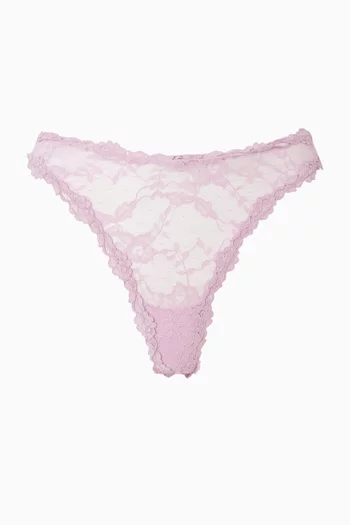 Stretch Lace Dipped Thong