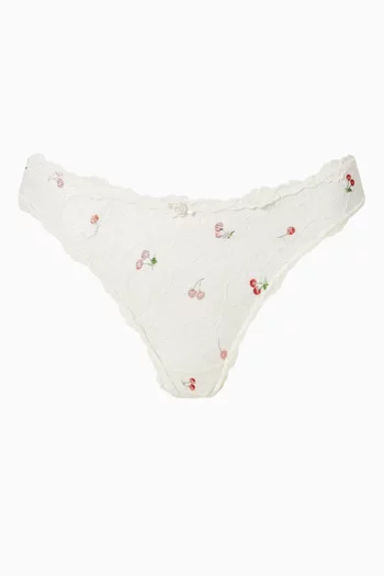 Stretch Lace Dipped Thong