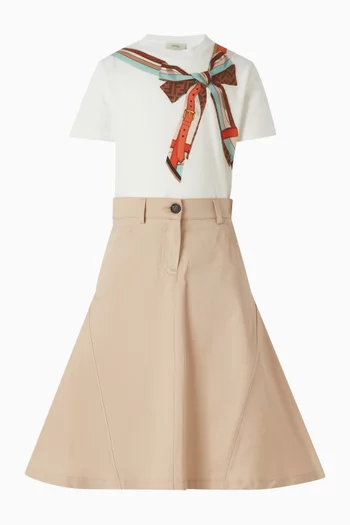 Logo Bow Print T-shirt in Cotton