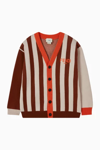 كارديغان بنقشة مخططة منسوج