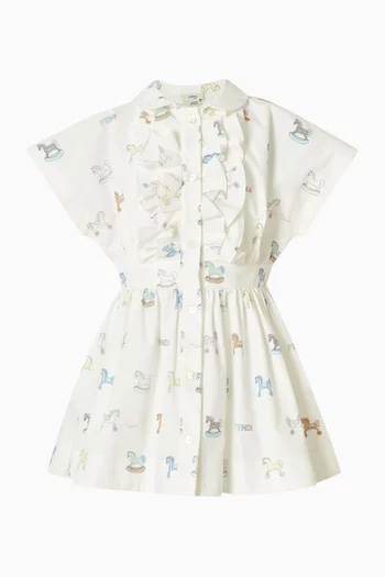 فستان بنقشة أحصنة