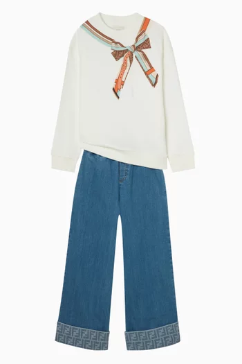Wide-leg Jeans in Lightweight Denim