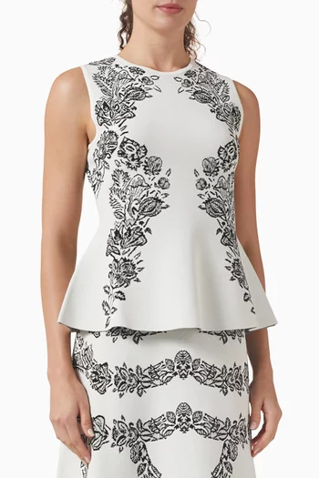 Vanna Jacquard Tank Top in Viscose Blend