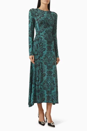 Naia Ruched Dress in Tricot Jersey