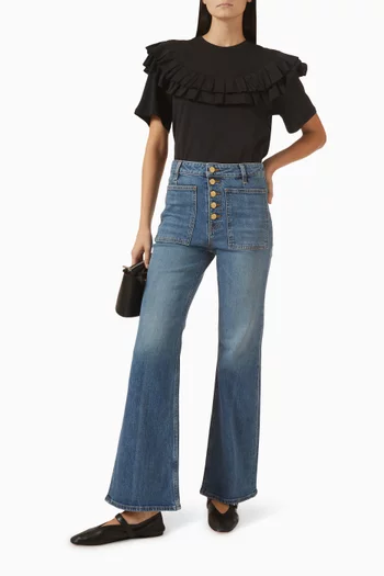 Illa Ruffle Top in Jersey