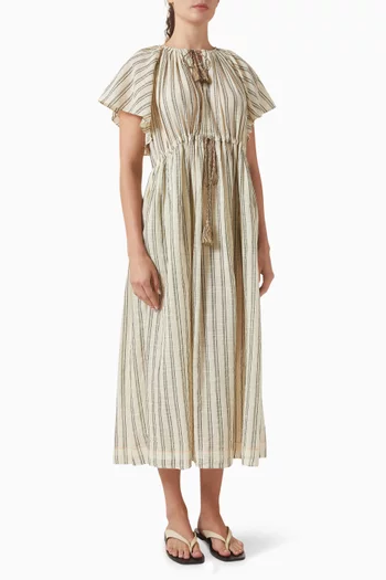 Ariane Striped Cover-up Dress in Cotton